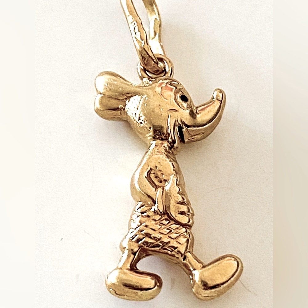 Antique 18k Solid Gold Mickey Mouse Charm